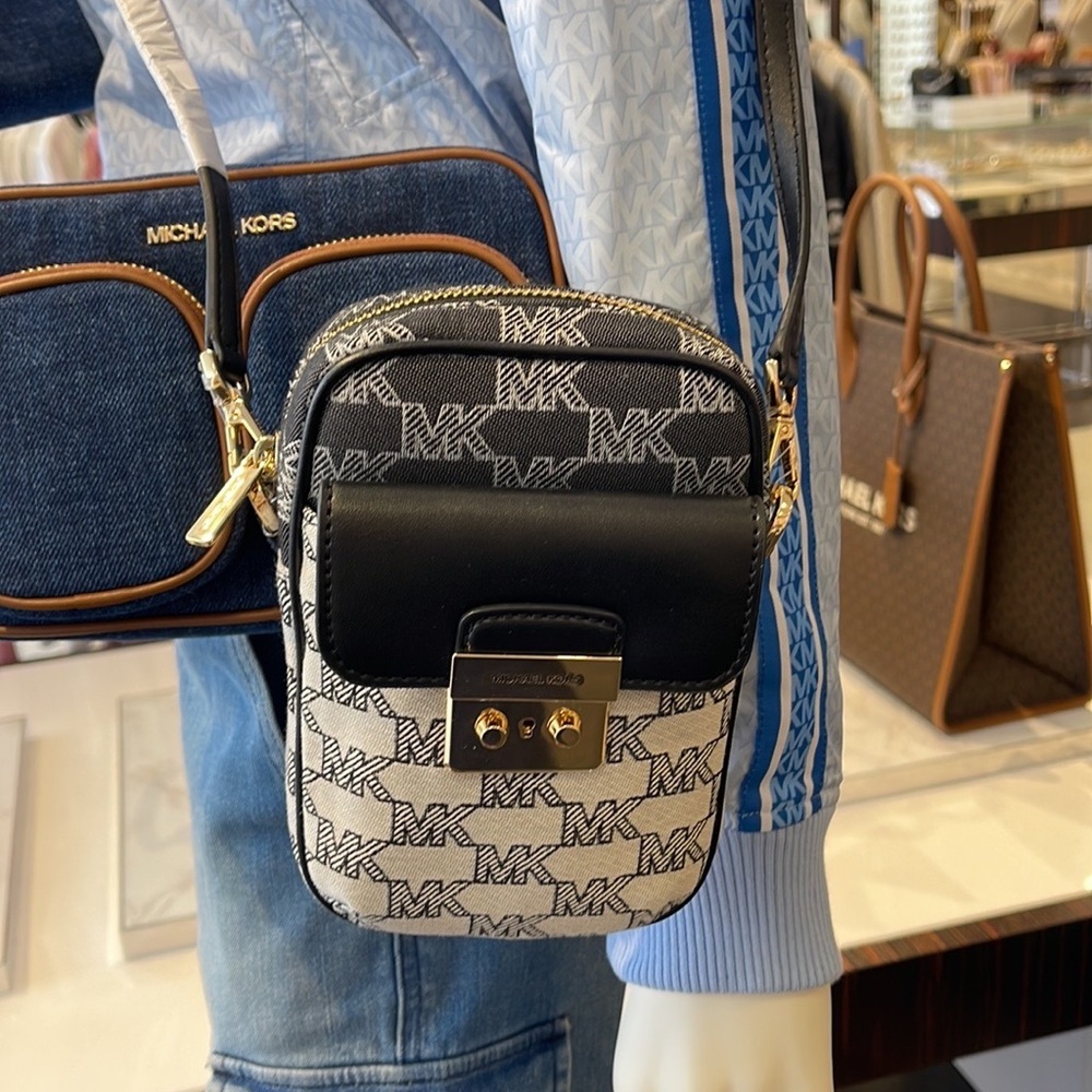 Michael Kors Sloan Editor Small Phone Logo Jacquard Crossbody
Black Multi - Picture 7 of 16